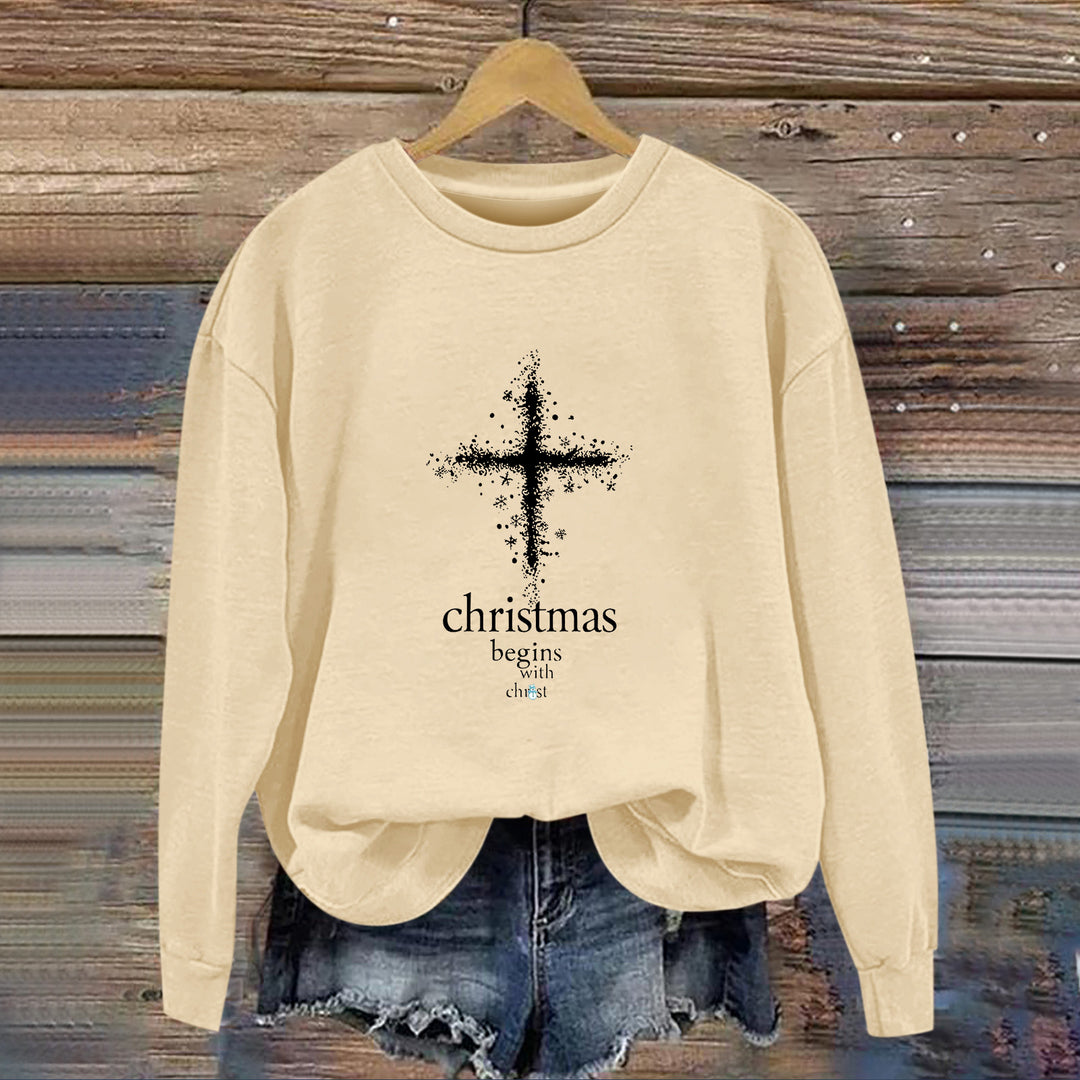 Damen Sweatshirt mit christlichem Motiv und weichem Innenfutter Drune