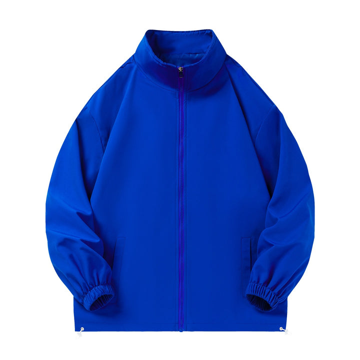 Unisex Leichte Windjacke mit hochabschließendem Stehkragen, Elastikbündchen & verstellbarem Kordelzugsaum Drune