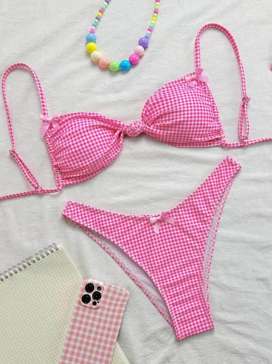 Damen Bikini-Set mit Rüschendetails und verstellbaren Trägern Drune