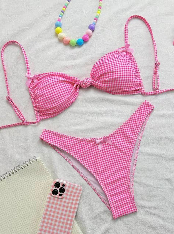 Damen Bikini-Set mit Rüschendetails und verstellbaren Trägern Drune