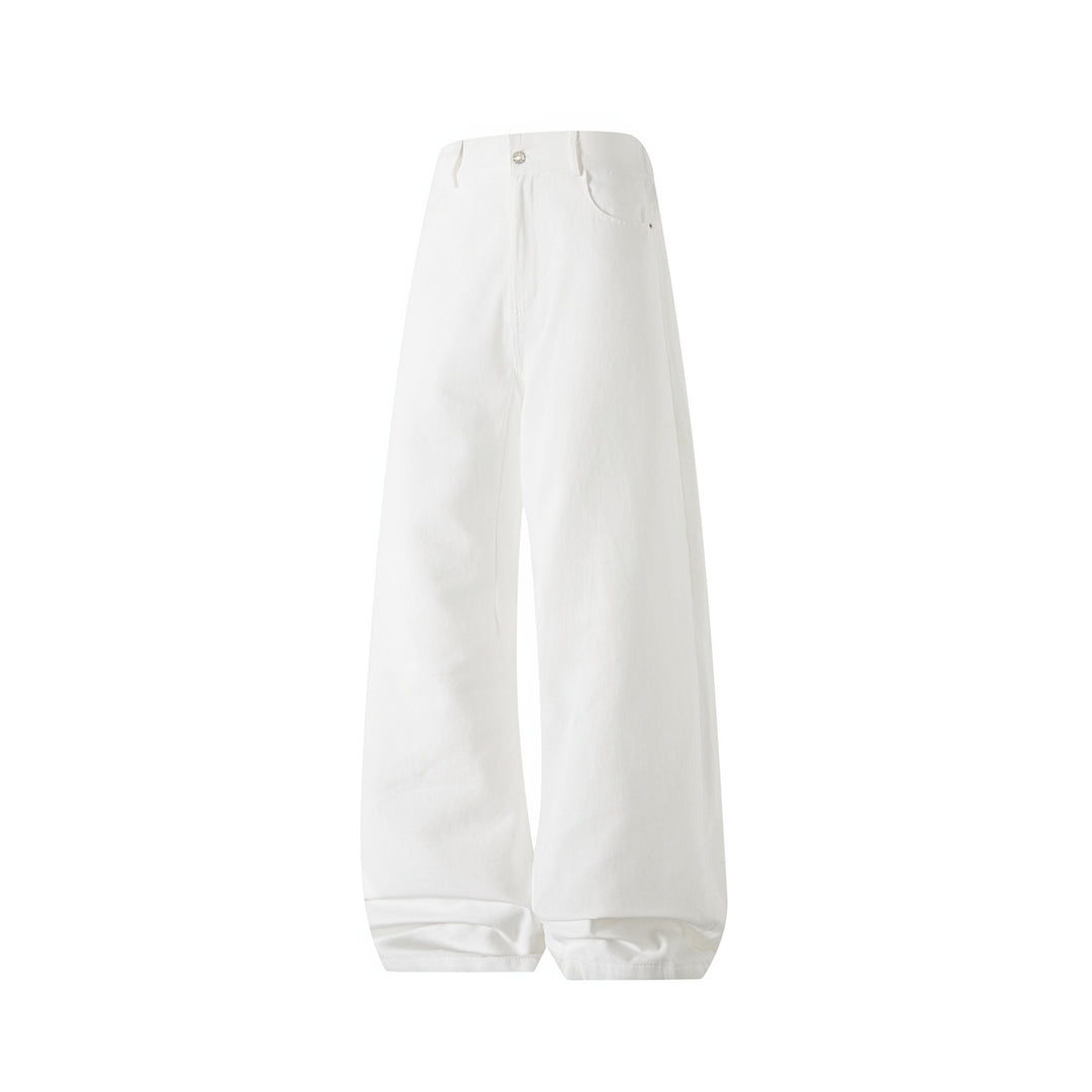 Damen Weitgeschnittene Hochtaillierte Stoffhose Drune