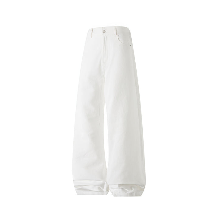 Damen Weitgeschnittene Hochtaillierte Stoffhose Drune