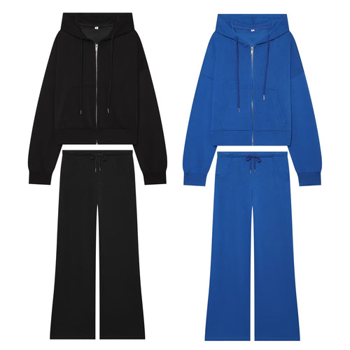 Damen Weit geschnittene High‑Waist Loungehose mit Kordelzug und Eingrifftaschen Drune