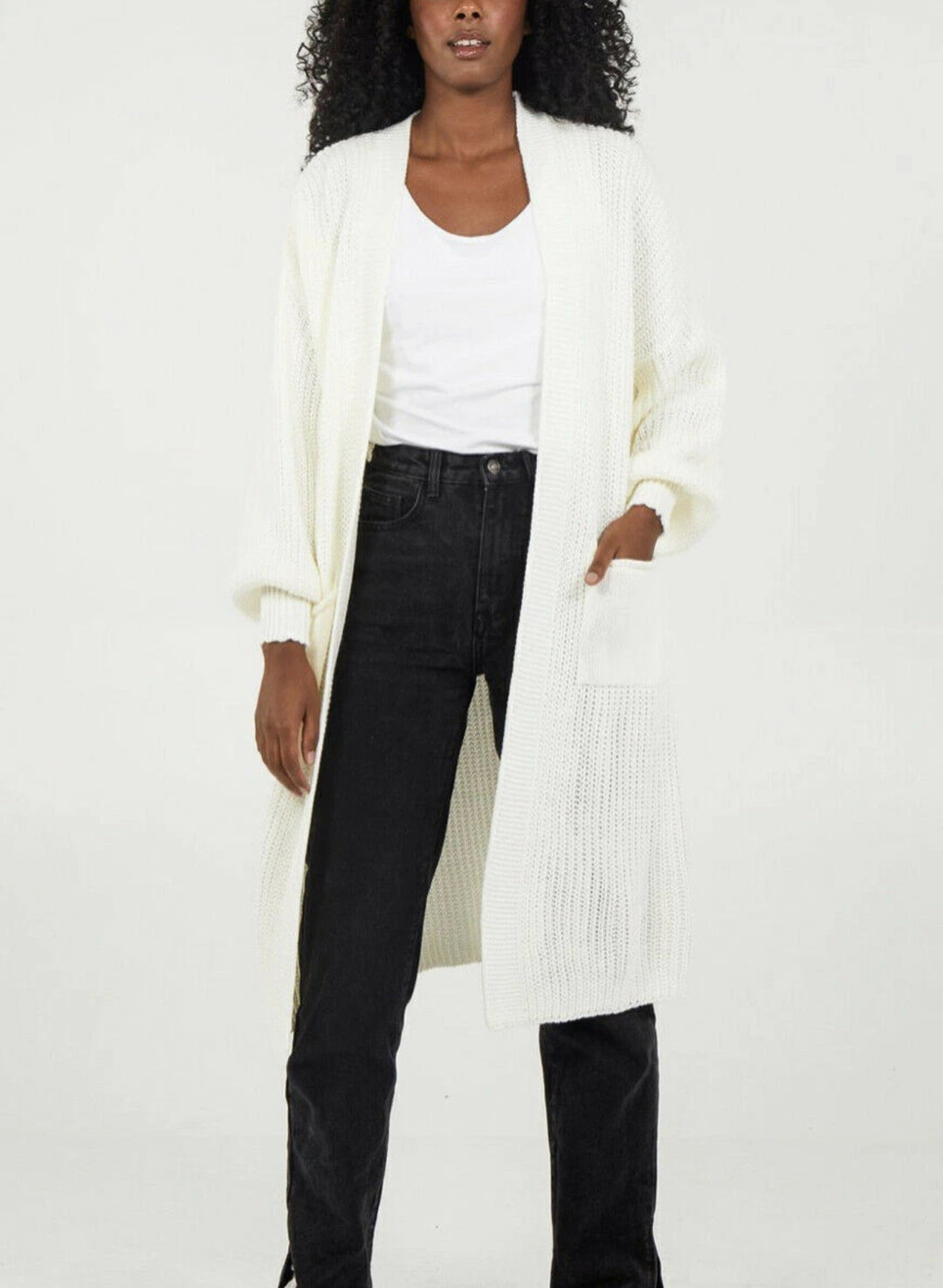 Damen Großer Strickcardigan mit luftiger Silhouette und voluminösen Ärmeln Drune
