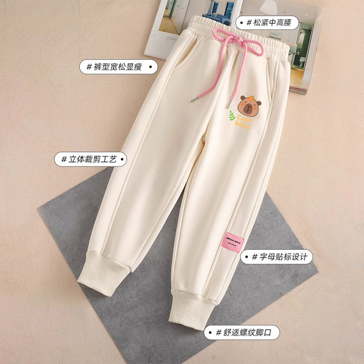 Damen bequeme Sweatpants mit Kordelzug Drune