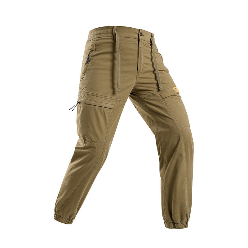 Herren Abenteuer‑Cargojogger aus Ripstop‑Baumwollmix mit Elastischem Bund, Knieeinsätzen und Multifachtaschen Drune