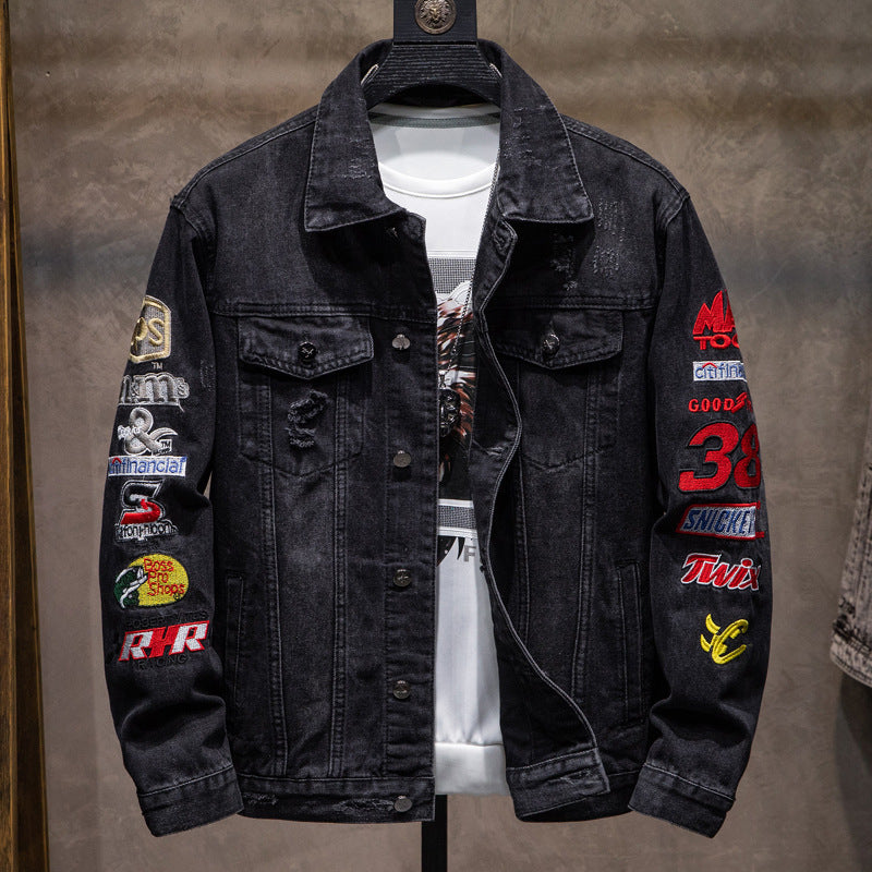 Herren Modische Denimjacke mit strukturiertem Design Drune