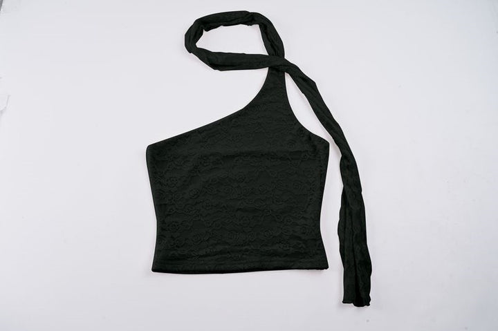 Damen asymmetrisches Top mit schickem Halsteil Drune