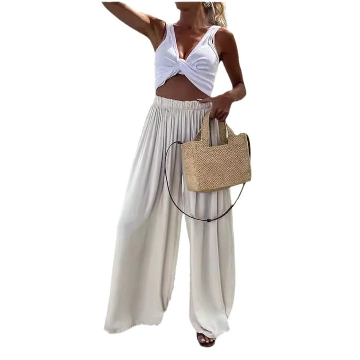 Damen Elegante und luftige Palazzo-Hose Drune