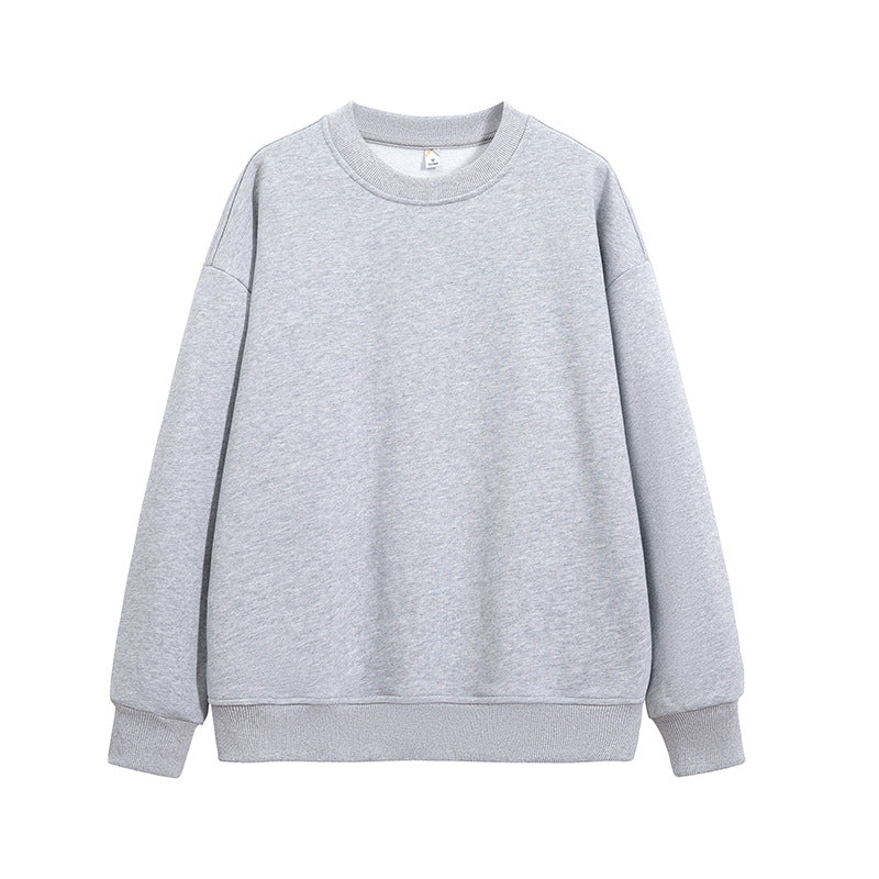 Unisex Oversize Rundhals-Sweatshirt aus schwerer Baumwollmischung mit geripptem Saum und Raglanärmeln Drune