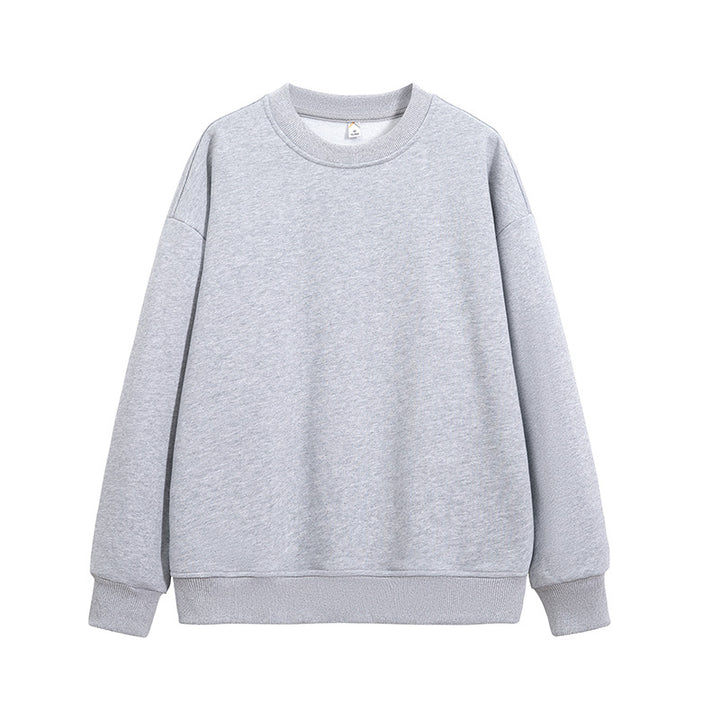 Unisex Oversize Rundhals-Sweatshirt aus schwerer Baumwollmischung mit geripptem Saum und Raglanärmeln Drune