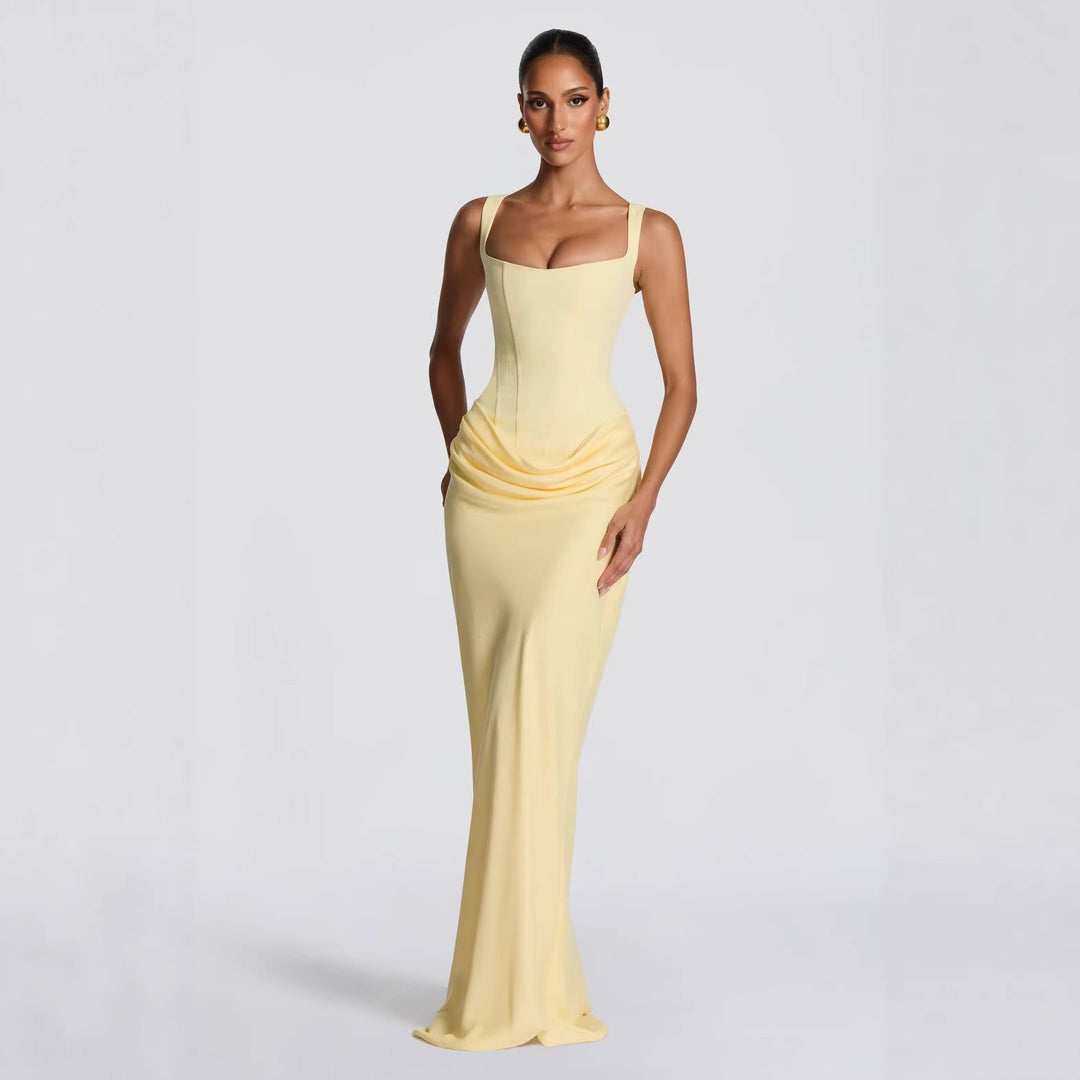 Damen Elegantes Hochzeitskleid mit Korsett-Detail Drune