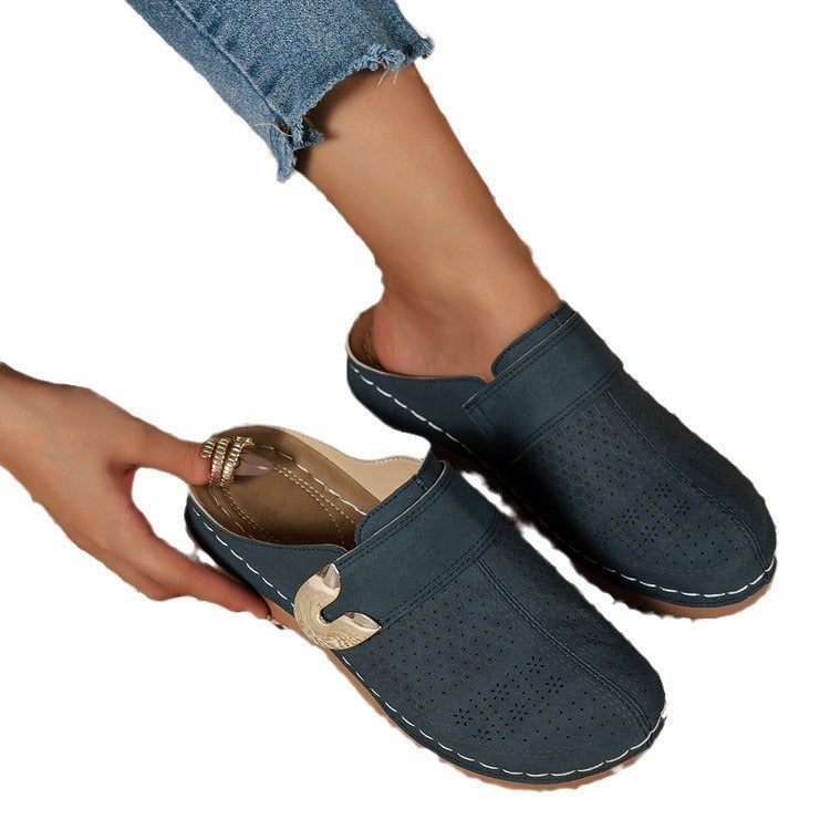 Damen Perforierte Komfort-Clogs mit Orthopädischer Einlegesohle Drune