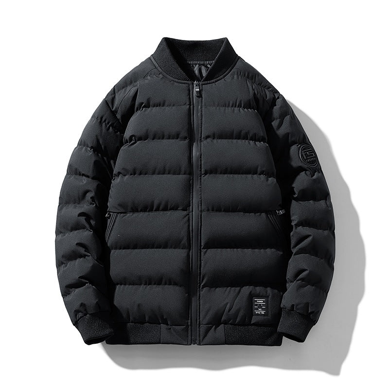 Herren Wattierte Bomberjacke mit Thermoisolierung, Stehkragen & elastischen Bündchen Drune
