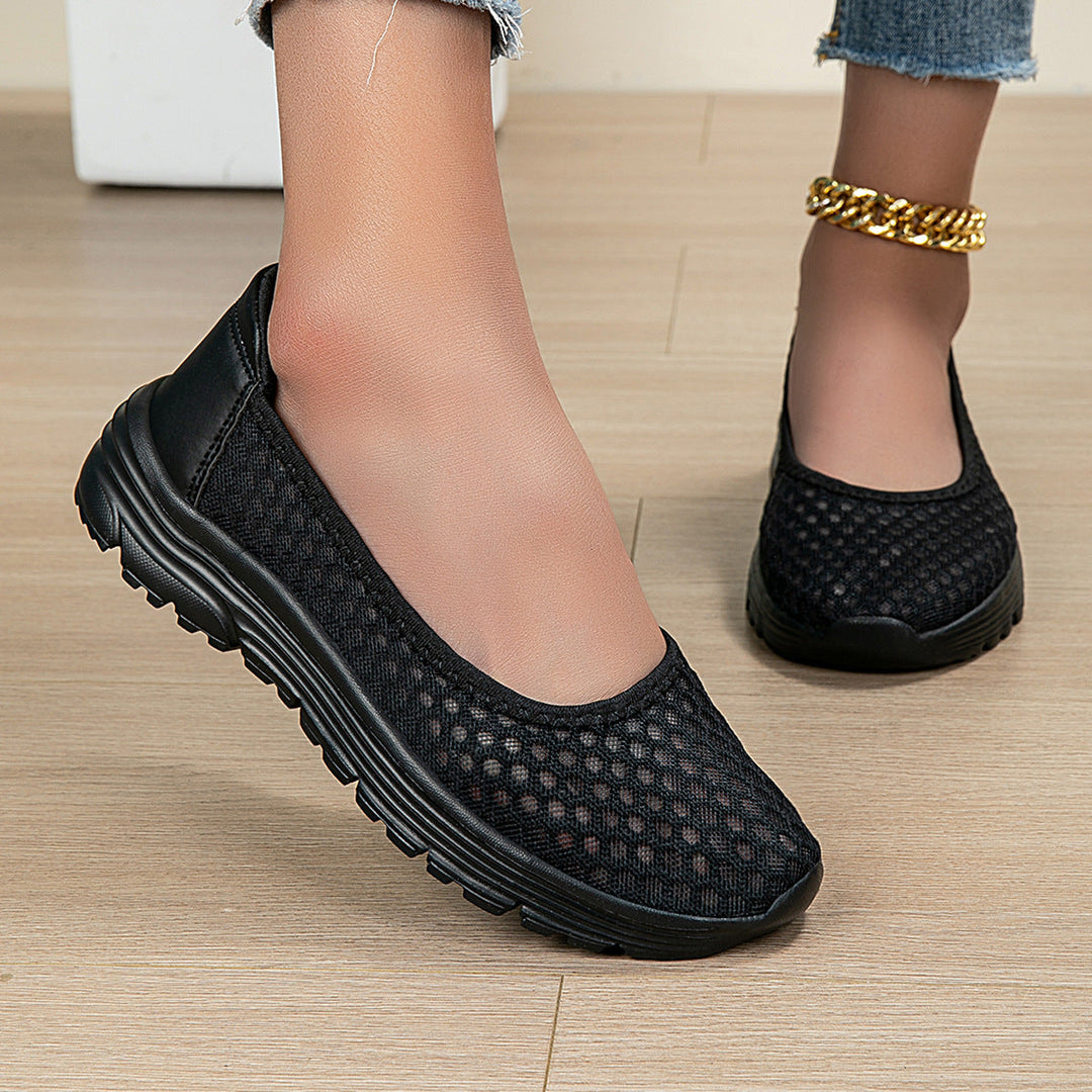 Damen Atmungsaktive Ballerinas mit rutschfester Sohle Drune