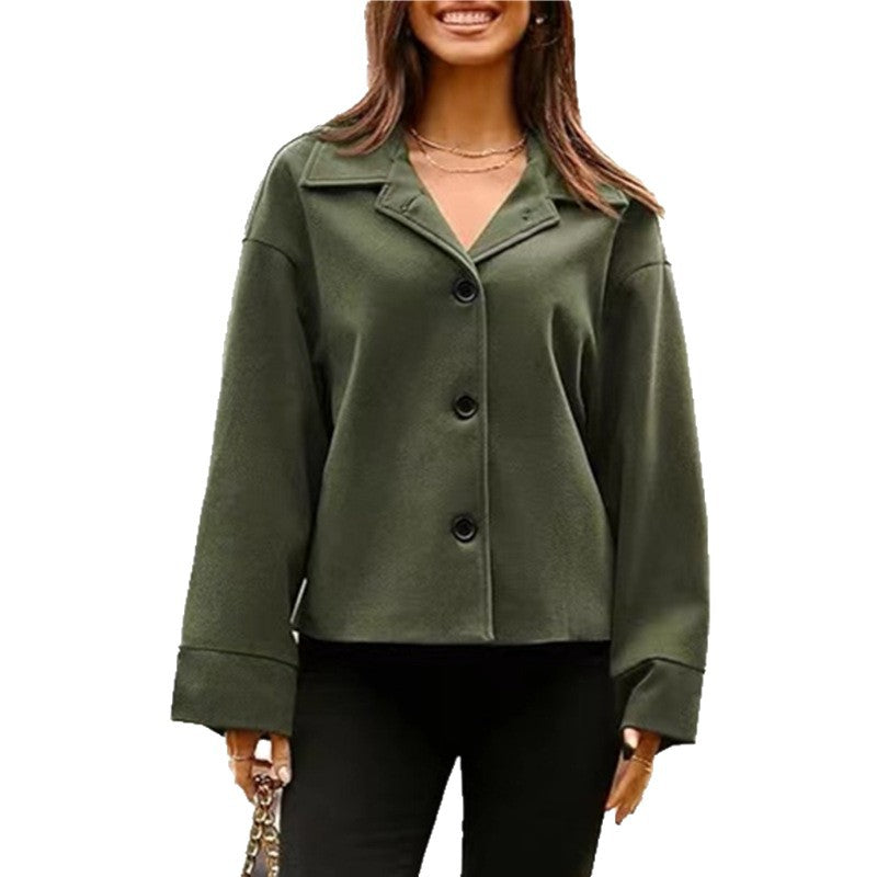 Damen Elegante Oversized-Jacke mit weich strukturiertem Stoff und lässigem Schnitt Drune