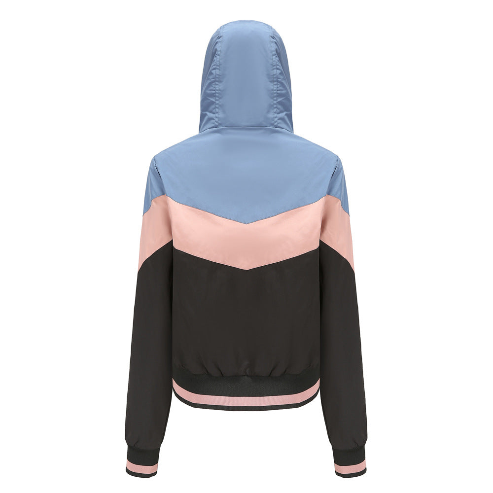 Damen sportliche Windbreaker-Jacke mit praktischen Reißverschlusstaschen Drune
