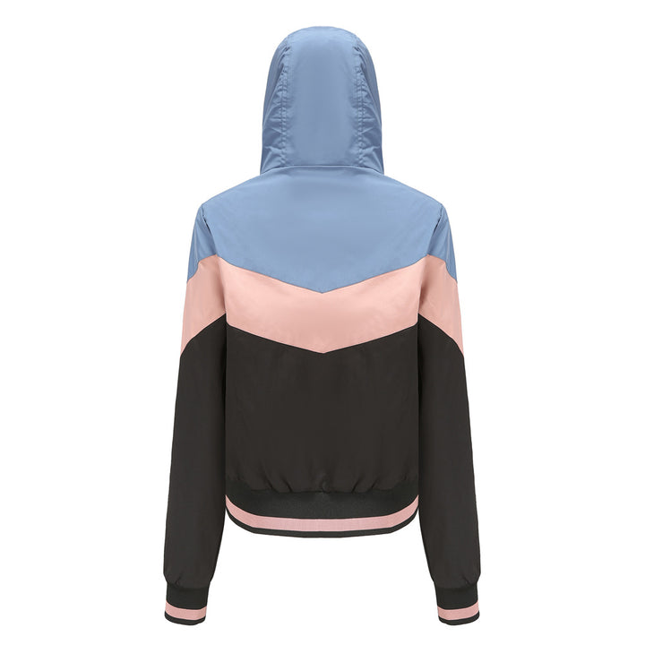 Damen sportliche Windbreaker-Jacke mit praktischen Reißverschlusstaschen Drune