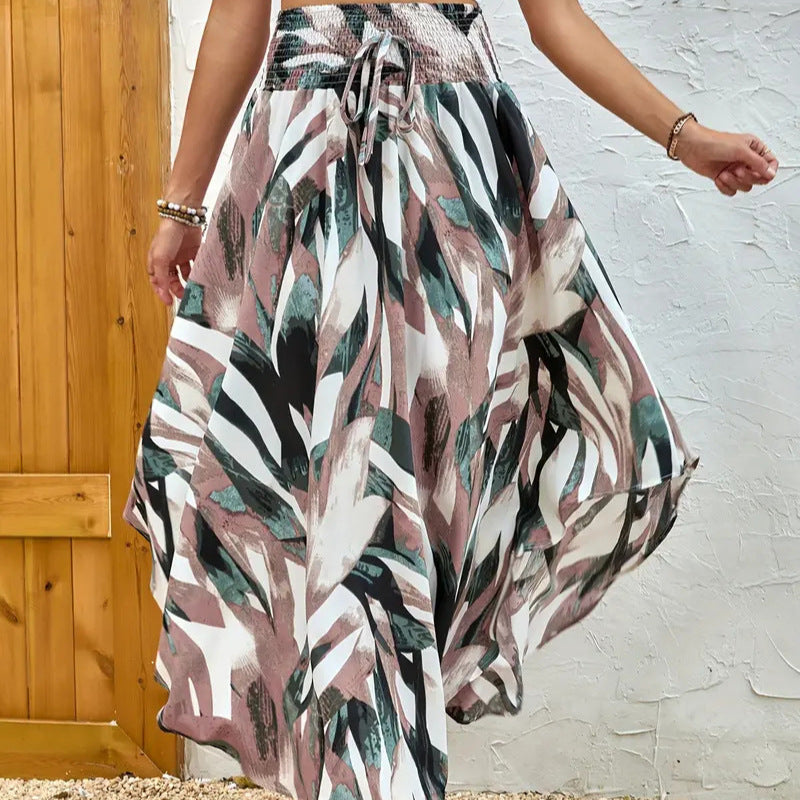 Damen Eleganter Maxirock mit modernem Chevron-Muster Drune