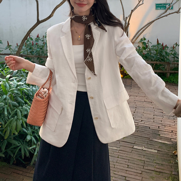 Damen Eleganter Blazer mit strukturiertem Design Drune