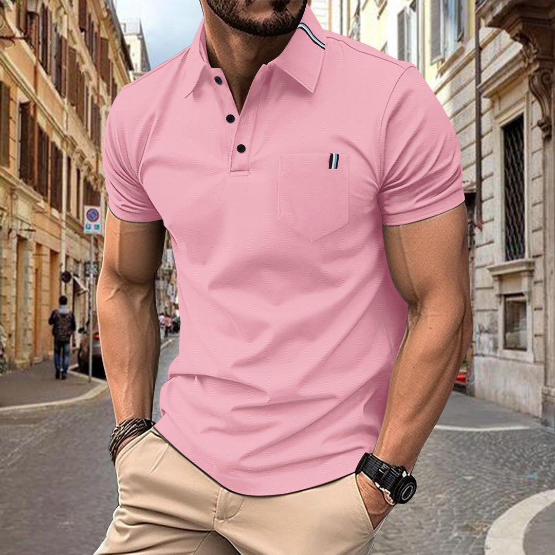 Herren Polohemd mit modernem Schnitt und Brusttasche Drune