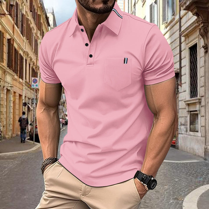 Herren Polohemd mit modernem Schnitt und Brusttasche Drune