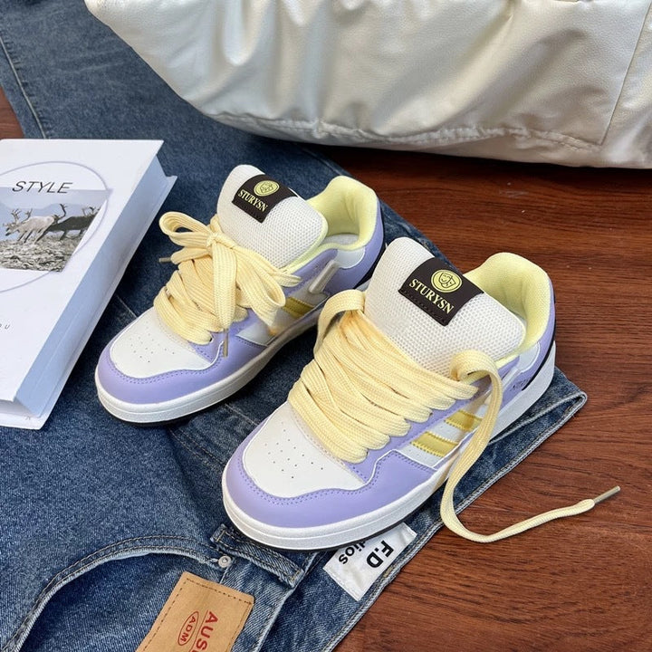 Damen sportliche Sneakers mit luftiger Mesh-Oberfläche und dämpfender Sohle Drune