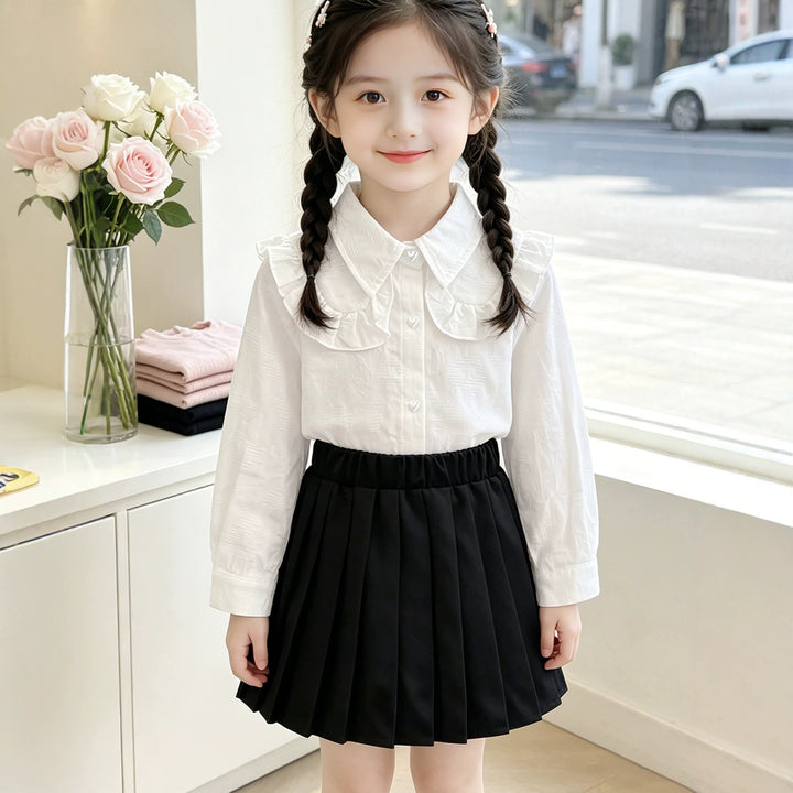 Mädchen Bluse mit Rüschendetails Drune