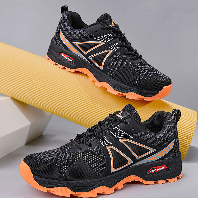 Herren robuster Trailrunning-Trekking-Sneaker mit griffiger Profilsohle und atmungsaktivem Strickoberteil Drune