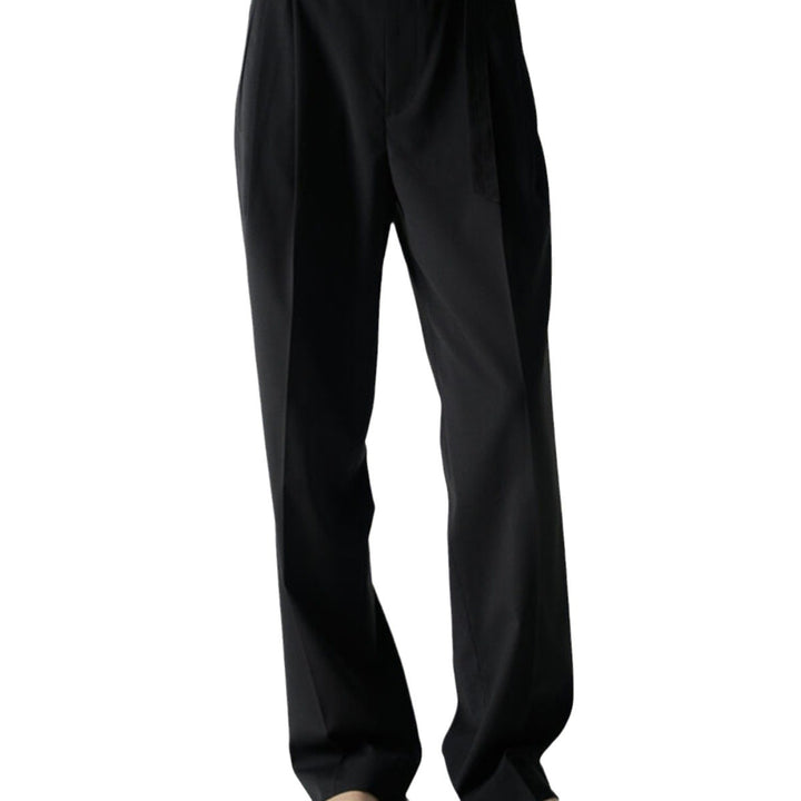 Damen elegante Stoffhose mit hohen Bund und schickem Gürtel Drune