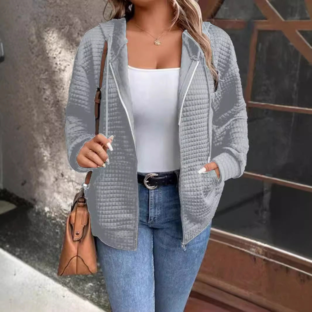 Damen Steppjacke mit Kapuze und Reißverschluss Drune