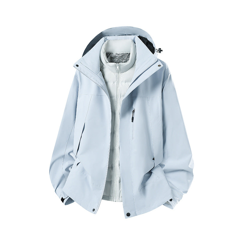 Damen Zweiteilige Softshell-Parka mit herausnehmbarer Steppinnenjacke Drune