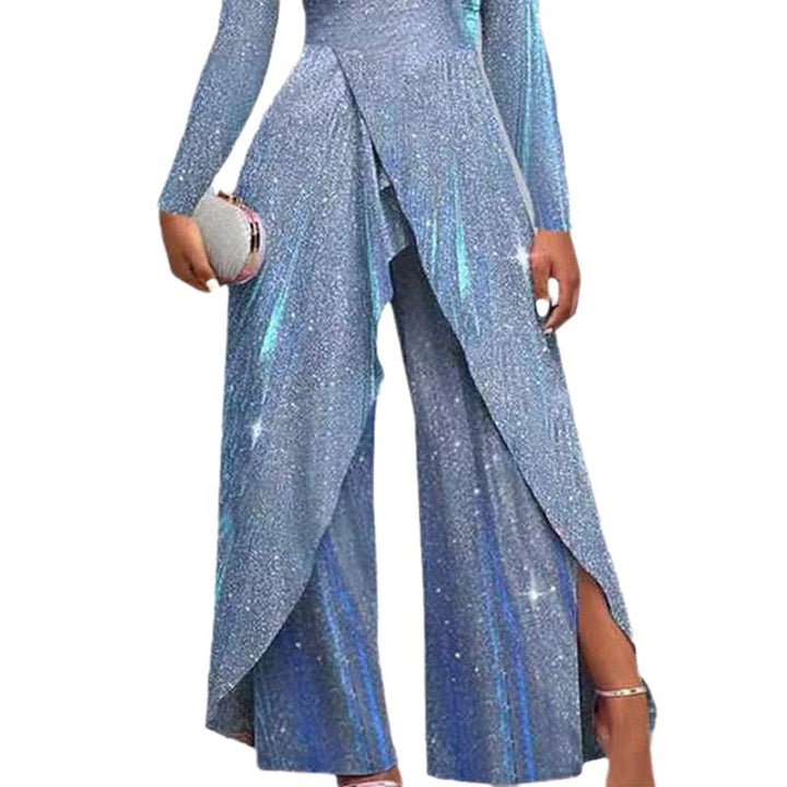 Damen Glamouröser Jumpsuit mit schimmerndem Paillettenbesatz und eleganten Cut-Outs Drune