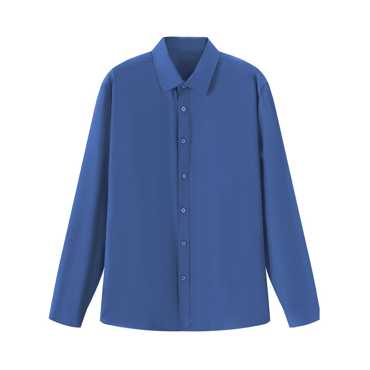 Damen elegantes Langarmhemd aus hochwertigem Stoff mit schmalem Schnitt Drune