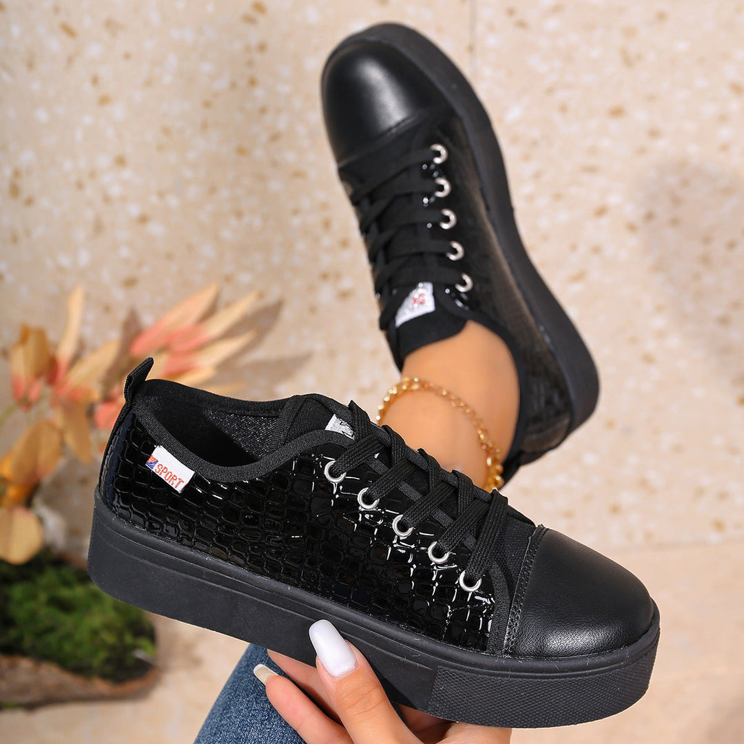 Damen Sneakers mit strukturiertem Obermaterial und bequemem Plateau Drune