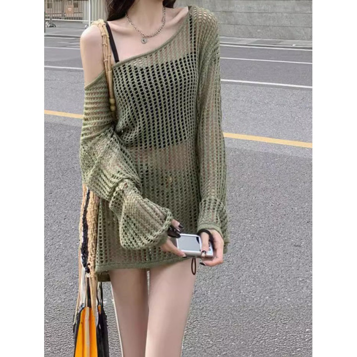 Damen lässiger Strickpullover Drune