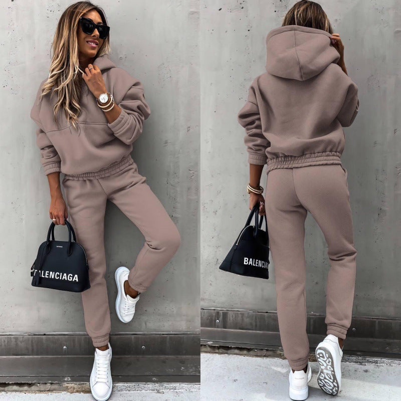 Damen Lässiges Sweatpants-Set mit Oversized-Pullover Drune