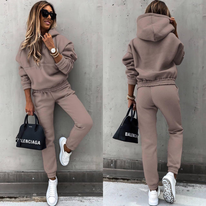 Damen Lässiges Sweatpants-Set mit Oversized-Pullover Drune