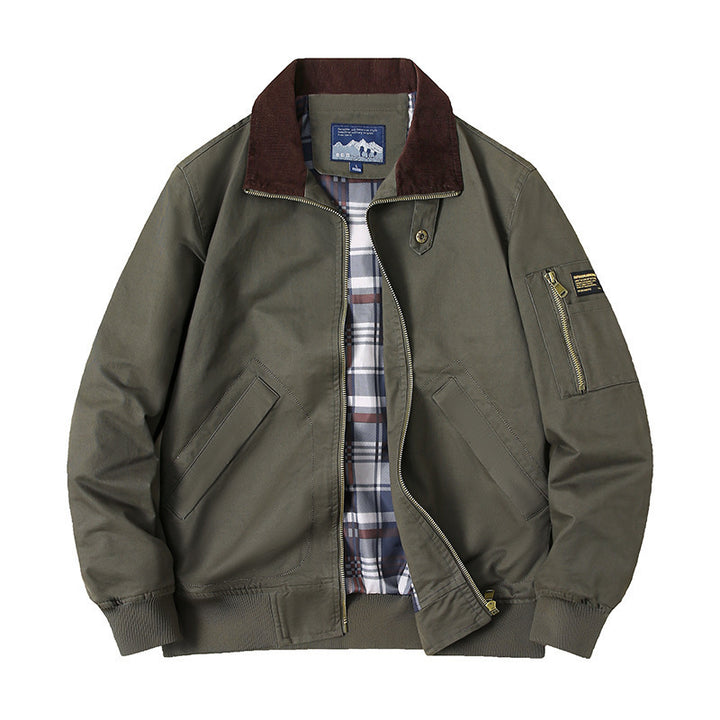 Herren Modische Blousonjacke mit Karomuster Drune