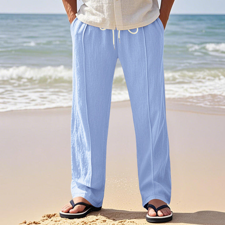 Herren lässige Strandhose mit verstellbarem Kordelzug und atmungsaktivem Material Drune