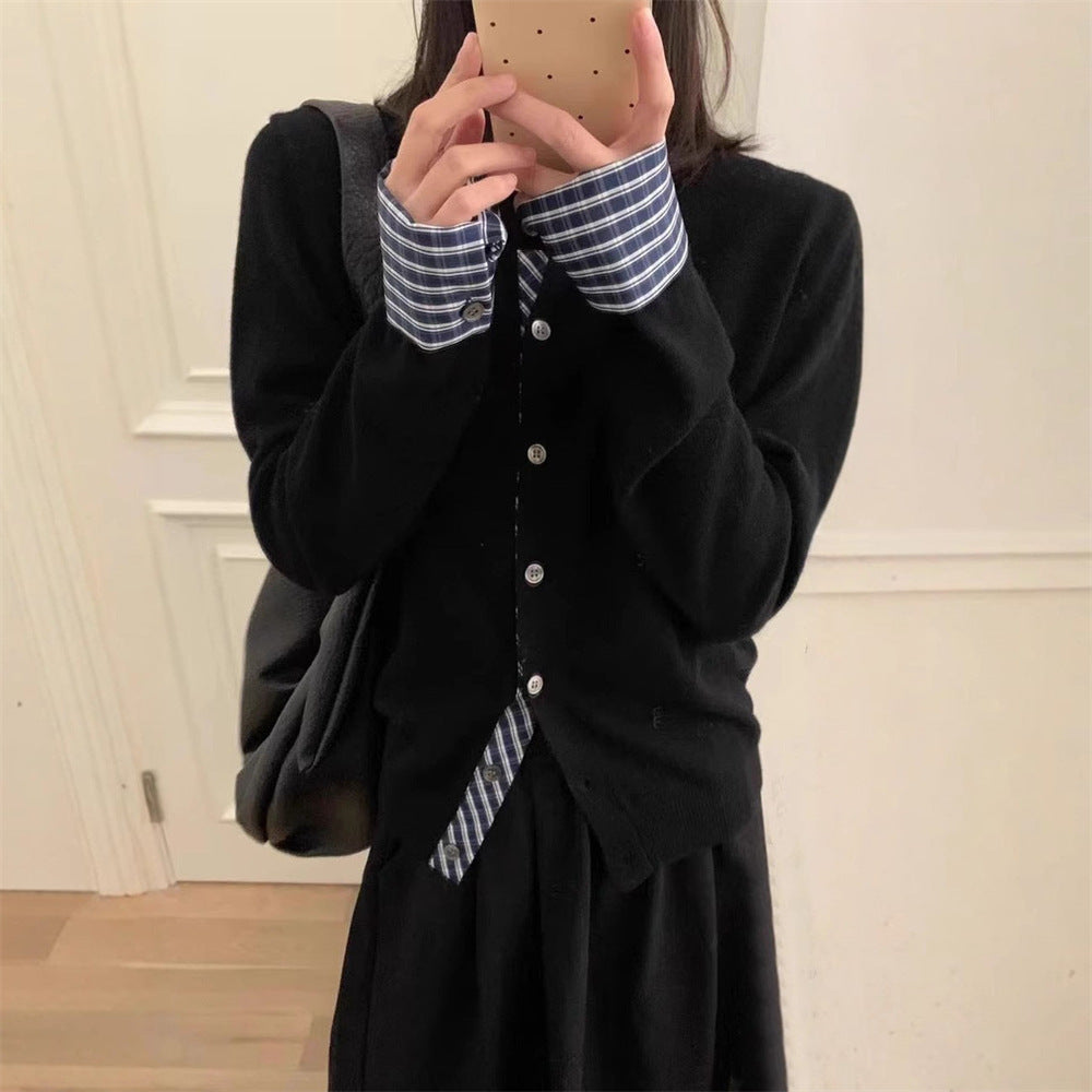 Damen kuschelige Strickjacke mit eleganten Knopfdetails und alltagstauglichem Schnitt Drune