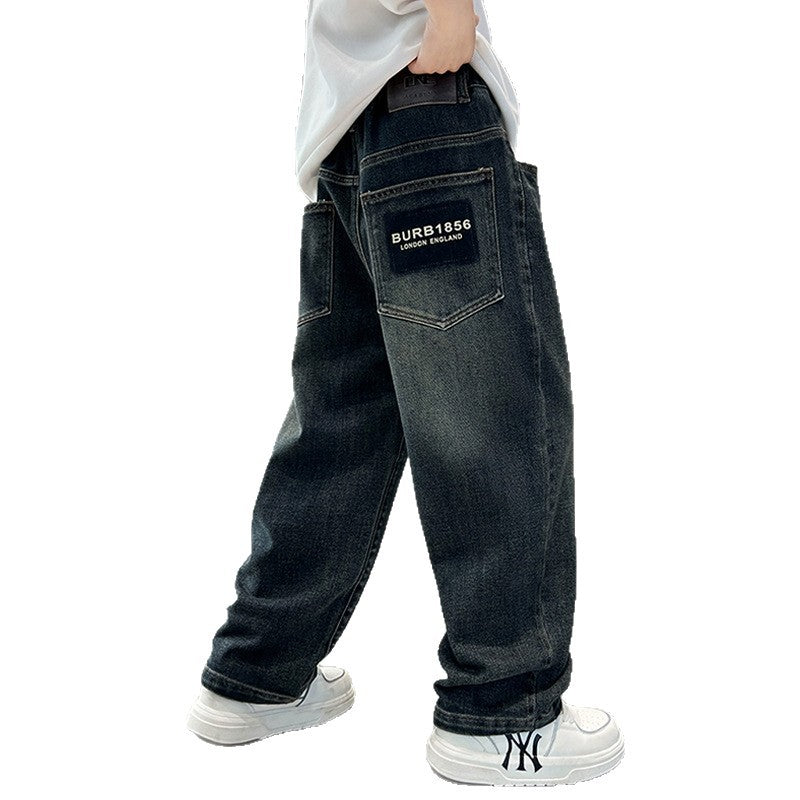 Unisex weite Denim-Jeans mit einzigartigen Applikationen Drune