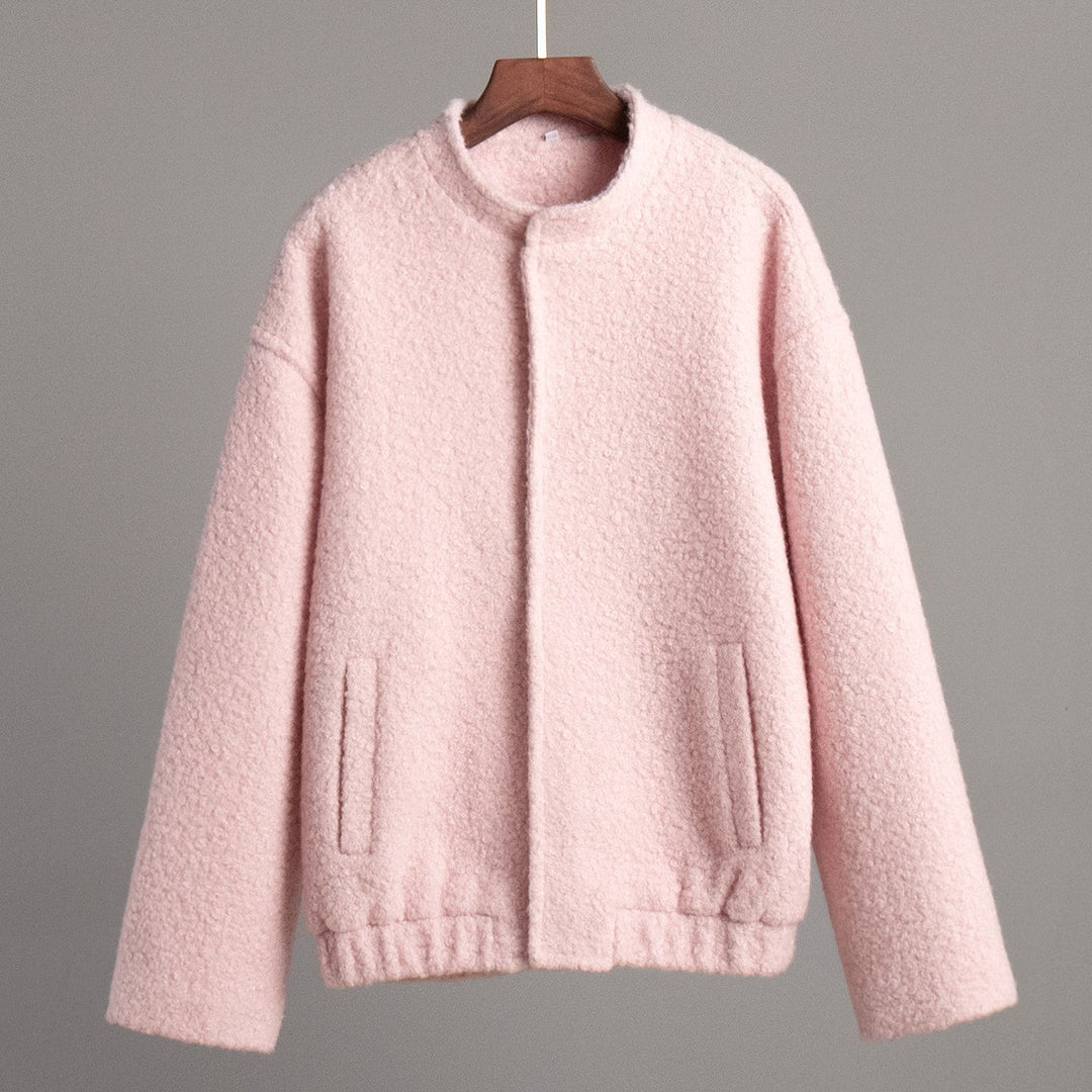 Damen Kuschelige Fleecejacke mit Taschen und elastischem Saum Drune