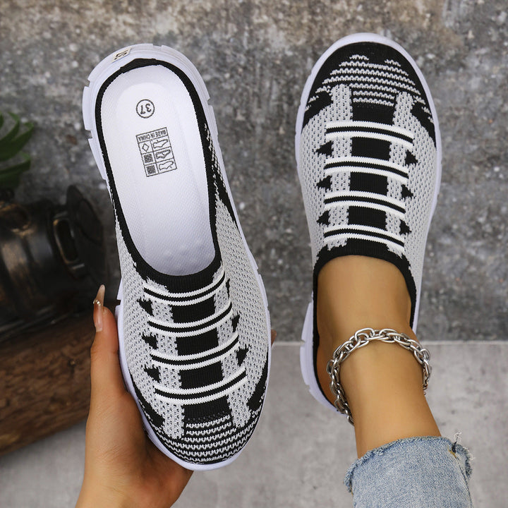 Damen luftige Sneaker-Pantoletten mit rutschfester Sohle Drune