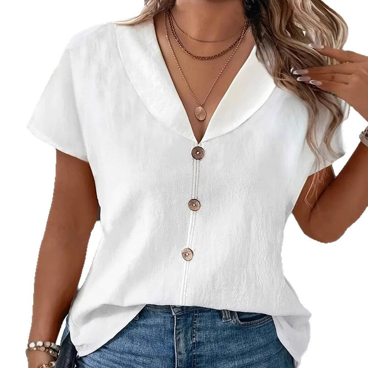Damen lockeres Leinenbluse Drune