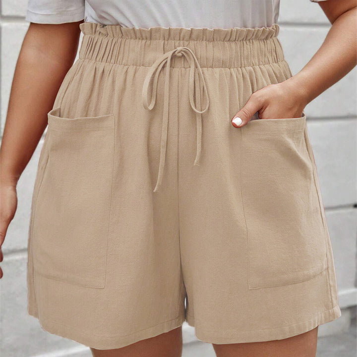 Damen Sommerliche High-Waist-Shorts mit praktischen Taschen und elastischem Bund Drune