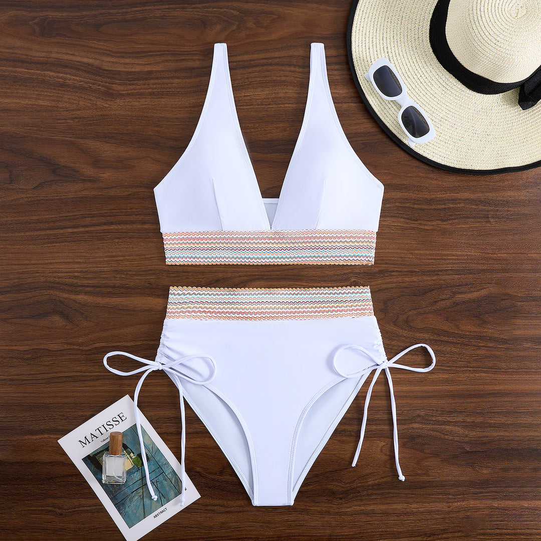 Damen Hochtailliertes Bikini-Set mit trendigen Schnürdetails Drune