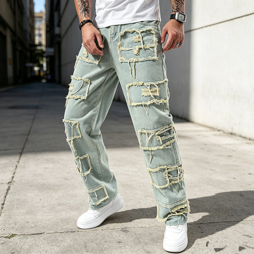 Herren Modische und lässige Jeanshose Drune
