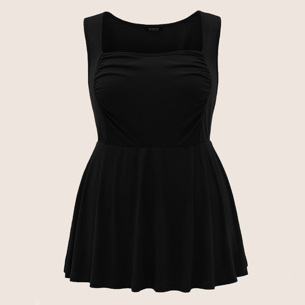Damen Freizeitkleid mit taillierten Details und schwingendem Rock Drune