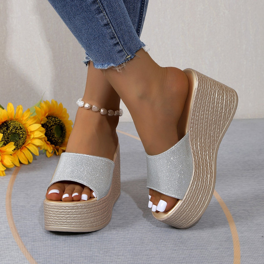 Damen Funken Plattform Slide Sandalen Drune